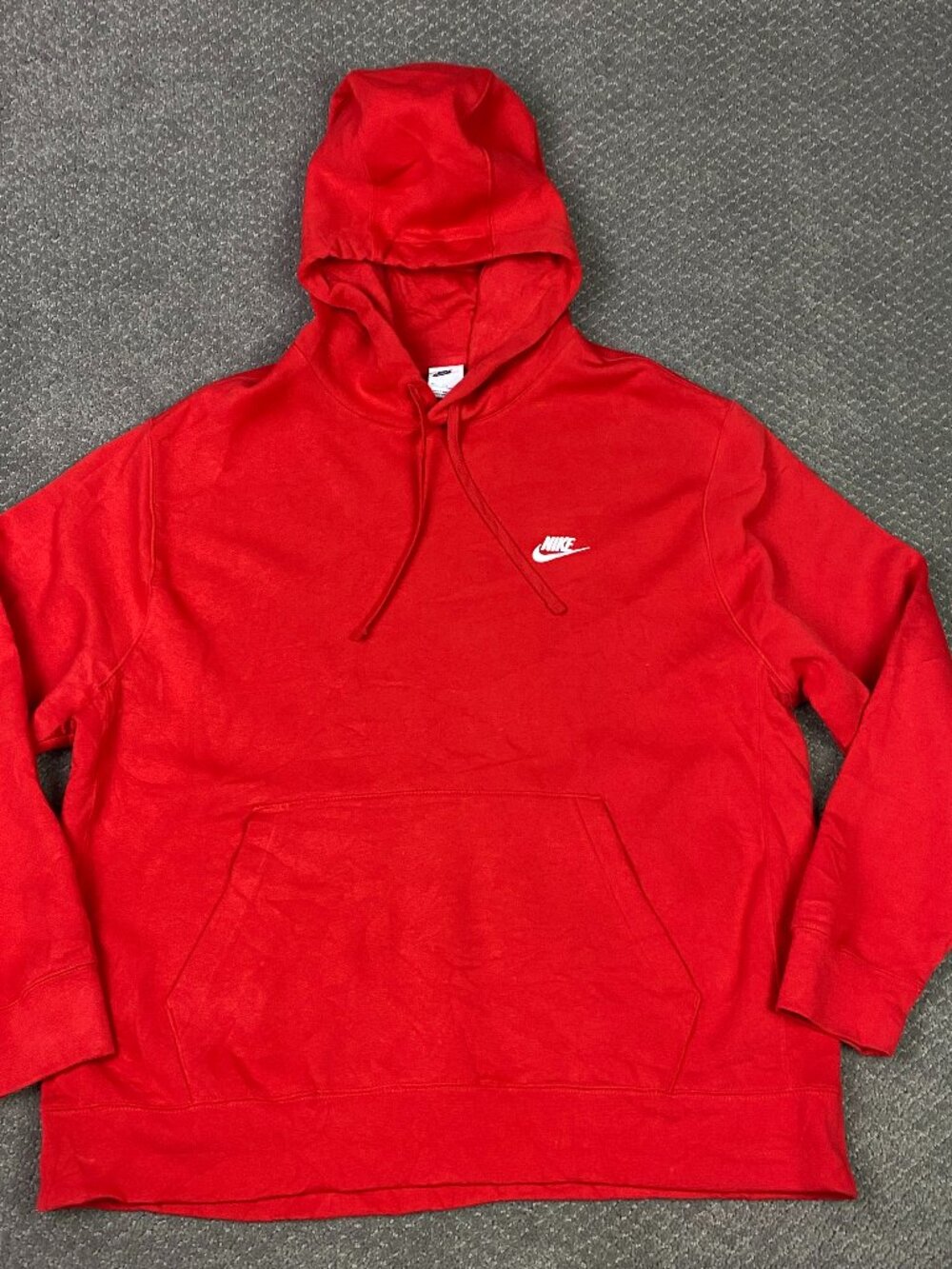 Nike Sportswear Club Fleece Pullover Hoodie Mens 2XL Red BV2654 657 NWOT